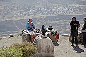 Souvenir seller in Colca valley 